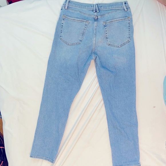 Skinny straight jeans with distress in light wash - Picture 2 of 2